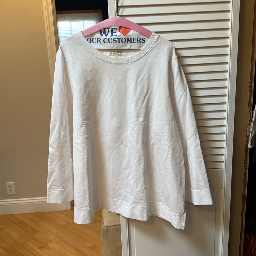 Escape by Habitat White Relaxed Fit Crew Neck Sweatshirt